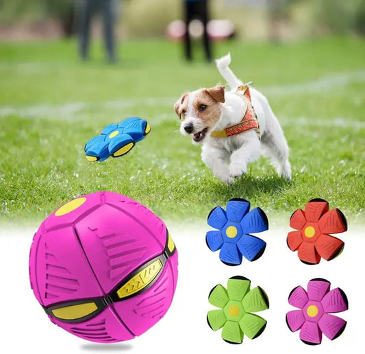 Dog Toys Ball with Lights, Interactive Dog Toys Pet Toy Flying Saucer Ball, UFO Magic Ball Flying Saucer Ball Dog Toy